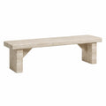 Sitzbank aus Travertin 160x40x45 cm Beige